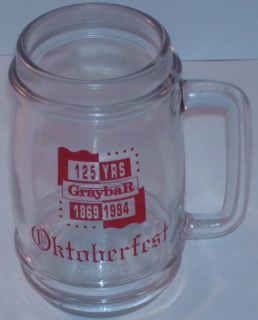 Graybar Electric 1994 Oktoberfest Glass Beer Stein