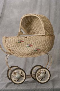 South Bend Wicker Doll Carriage Great for Display