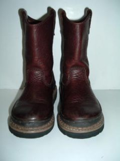 Kids Little Georgia Giant Wellington Boots 9 5 Brown Leather Boys or