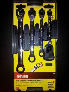 Great Neck Reversible Ratcheting Wrench Set 4 Piece 8 Different Sizes