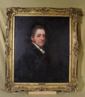 Antique Authentic *Gilbert Stuart* Portrait Oil Painting Klein Estate
