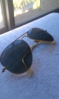 Vintage B L Ray Ban Aviator Style Mens Sunglasses Size 58