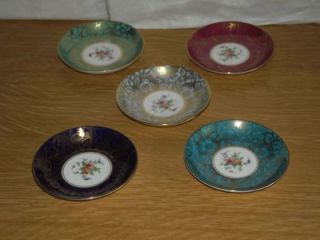 Vintage Minton Brocade Miniature Plates Trays Set of 5