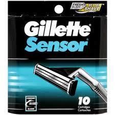 Gillette Sensor 10 Cartridge Pack Shaver Razor Cartridge Refills