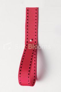 Stitched Grosgrain Shindo Ribbon Thin Stitch Edge All Colours 5mm 12mm