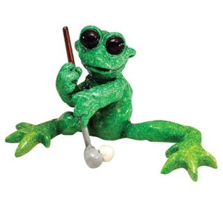 Kittys Mini Critters Frog Figurines 8596LE Golf on The Green