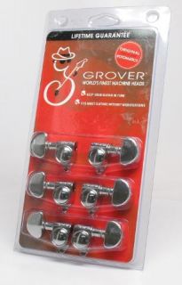 New Genuine Grover 102C Rotomatic Guitar Tuners 3x3 Chrome