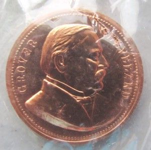 Grover Cleveland Inaugurated President 1885 Coin Medal