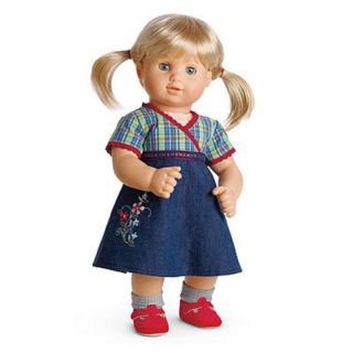 American Girl Bitty Baby Twin Boy & Girl Plaid & Denim Matching Outfit