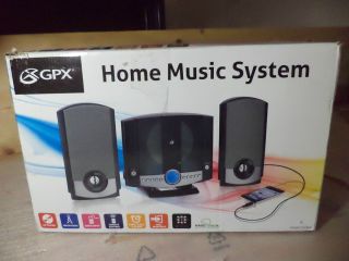 GPX Home Music Stereo Table Top Speaker System w CD Player Aux in Free