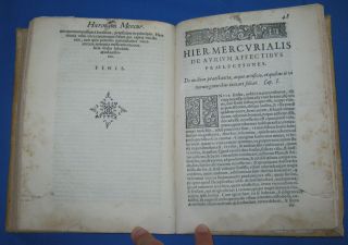 1590 Girolamo Mercuriale Tractatus 1st Edition Medicine Opthamology