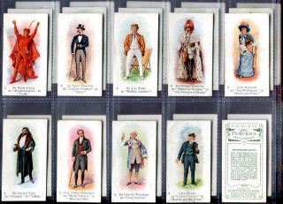 Tobacco Card Set John Player Stage Theatre Actor Actress 1800s 1916