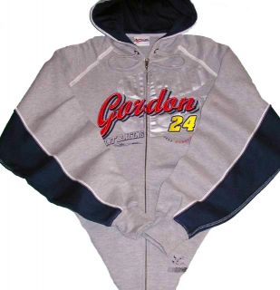 Jeff Gordon 24 NASCAR Full Zip Hooded Sweatshirt Jacket NWT