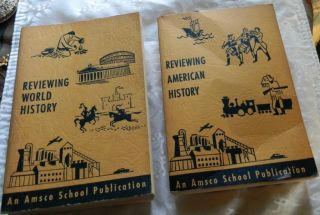  1958 Books REVIEWING WORLD HISTORY by Irving L. Gordon Amsco School Pu