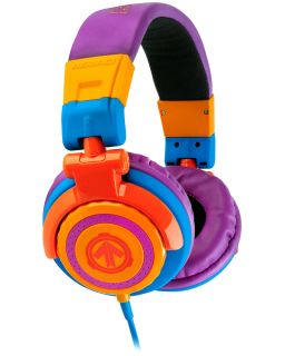 Aerial 7 Tank Graffiti MKII Purple Orange DJ Headphones w Microphone