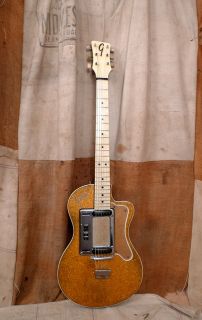 196Os Goya Hagstrom Model 80 Vintage Guitar Sparkle Gold