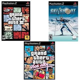 Grand Theft Auto III Ski and Shoot GTA Vice City 3 Pack Sony PS2 Video