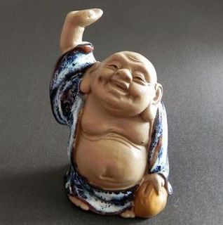 Chinese Bonsai Mudman Mudmen Figurine Happy Buddha Fengshui Yaobian