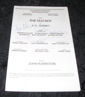Cast SIGNED playbill THE OLD BOY,Stephen Collins,Clark Gregg,Lizbeth