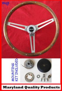   RR Barracuda GTX Fury Grant Wood Steering Wheel Real Wood Walnut 15