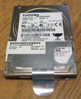HP Toshiba 60GB 2 5 IDE Laptop Hard Drive MK6026GAX 345631 001