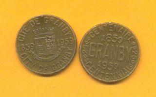 Canada Granby Quebec 1959 QC1 souvenir municipal trade dollar 25 100th