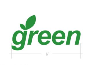 Green Diecut Decal Sticker Go Green Environmental 3