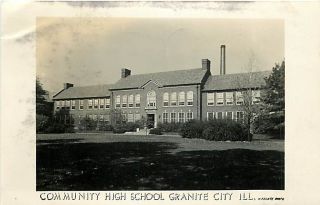 IL Granite City Community High School RPPC 1945 R2231