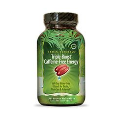 Irwin Naturals Triple Boost Caffeine Free Energy provides a smooth all