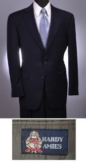 Hardy Amies Designer Mens Gray PS Suit Size 40R 40 Regular