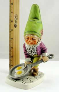 Vintage Goebel Figurine Kitchen Gnome Cooking Eggs 503 RARE Porcelain