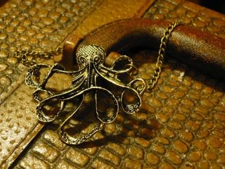 The Legendary Kraken Steampunk Necklace Monster Octopus