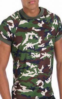 Gregg Homme Army Khaki Camo Lycra T Shirt All Sizes