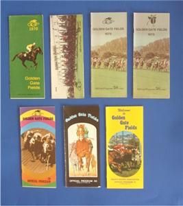 Seven Vintage Golden Gate Fields Horse Racing Programs