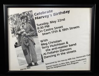 Harvey Milk 1979 Commemorative Birthday Celebration Gay Democratic San