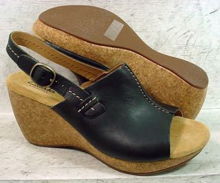 NEW Clarks Elements Womens Harwich Middy Black 85606 Sandals Shoes