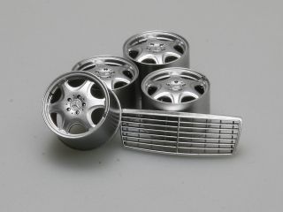  Mercedes Benz W140 Late Type Wheel and Grill for Tamiya 600SEL