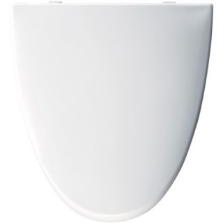 Comfort Seats Deluxe Square Front Elongated Toilet Seat in White