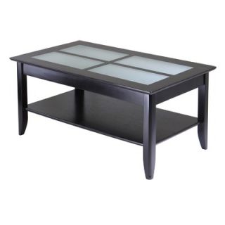 Winsome Syrah Coffee Table with Frosted Glass  