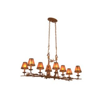 Kalco Ponderosa 8 Light Chandelier with Mica Shade   3038PD /S205