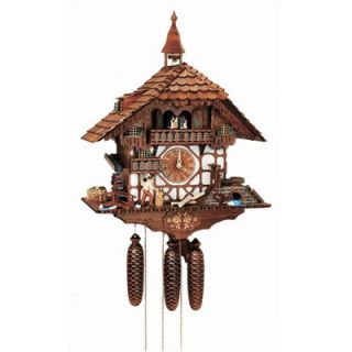 Schneider 22 Dark Chalet 8 Day Movement Cuckoo Clock with Bell Tower