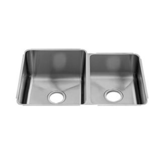 Vigo 60/40 Right Double Bowl Stainless Steel Undermount Kitchen Sink