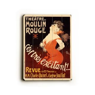  LLC Moulin Rouge Theater Sign Planked Wood Sign   20 x 14