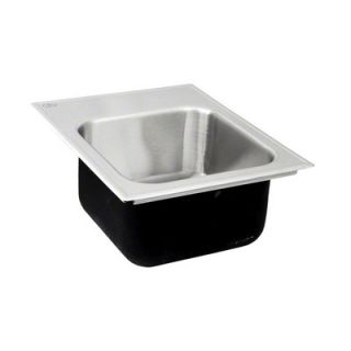 Just Manufacturing 15 x 18 Single Bowl Drop in Sink with Faucet Ledge