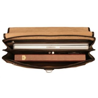 Tony Perotti Bella Russo 17 Laptop Double Compartment Briefcase