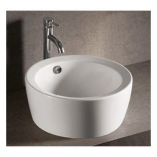 Whitehaus Collection Isabella Round 18 Vessel Sink with Overflow and