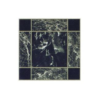  Green and Gold Trim Square Marble Floor Tile (Set of 20)   20PCS 6242