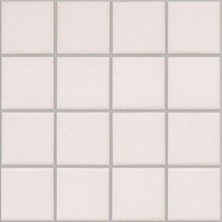 Shaw Floors Colonnade 3 x 3 Ceramic Mosaic Floor Tile in Plain White