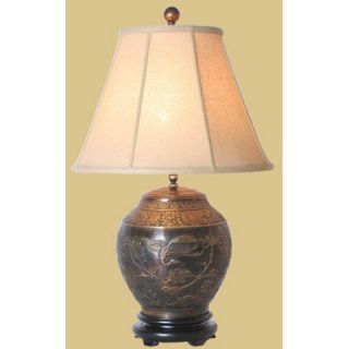 Oriental Furniture 26 Inch Bronze Lamp   LFAB1010B