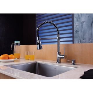 Kraus 23 x 18 Undermount Kitchen Sink with Faucet and Soap Dispenser